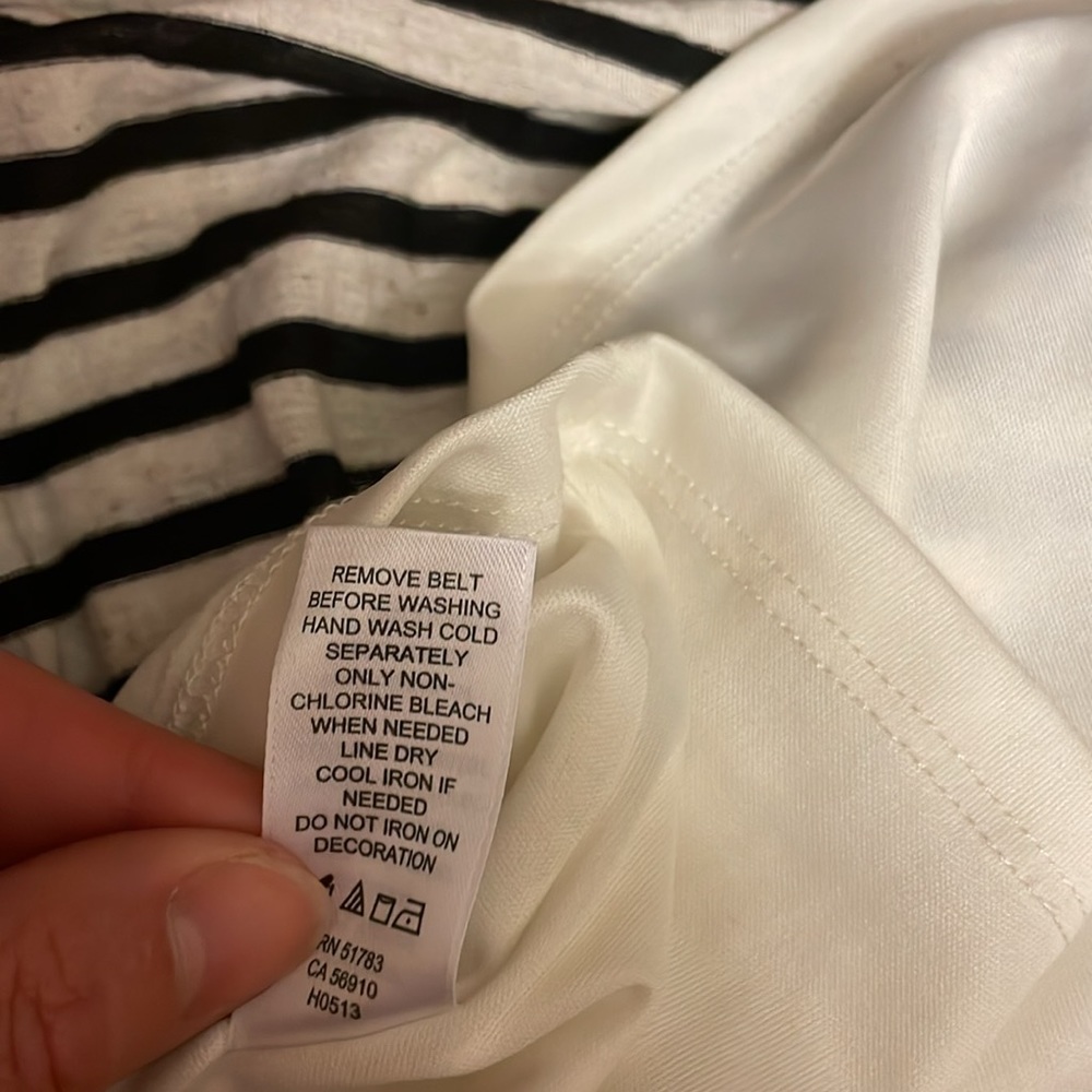 Maurices medium black and white stripe dress belt and lace - Picture 10 of 10
